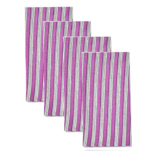 Katoenen Servetten Streep Paars