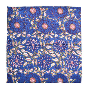 Katoenen Servetten Bloem Blauw