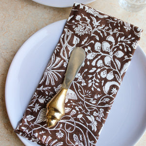 Katoenen_Servetten_Bloem_Bruin