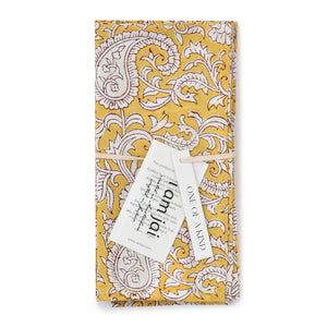 Katoenen Servetten Bloem Geel