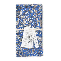 Katoenen Servetten Bloem Kobaltblauw