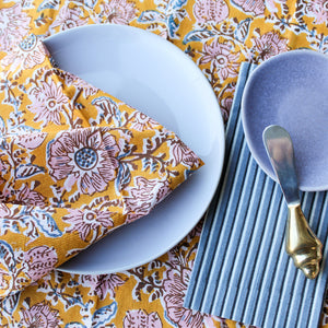 Katoenen_Servetten_Bloem_Mosterdgeel_