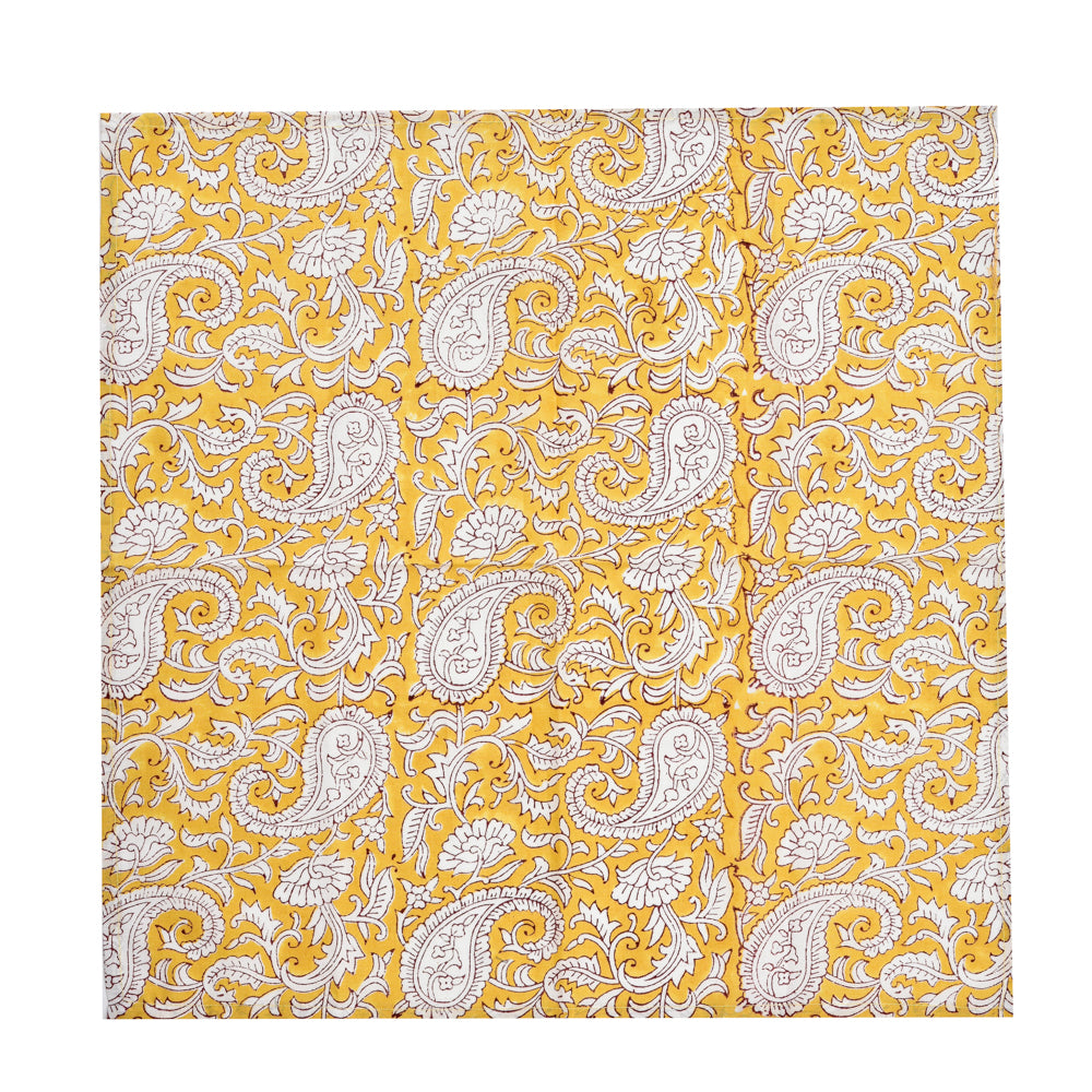 Katoenen Servetten Bloemen Geel
