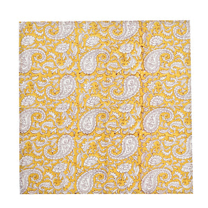 Katoenen Servetten Bloemen Geel