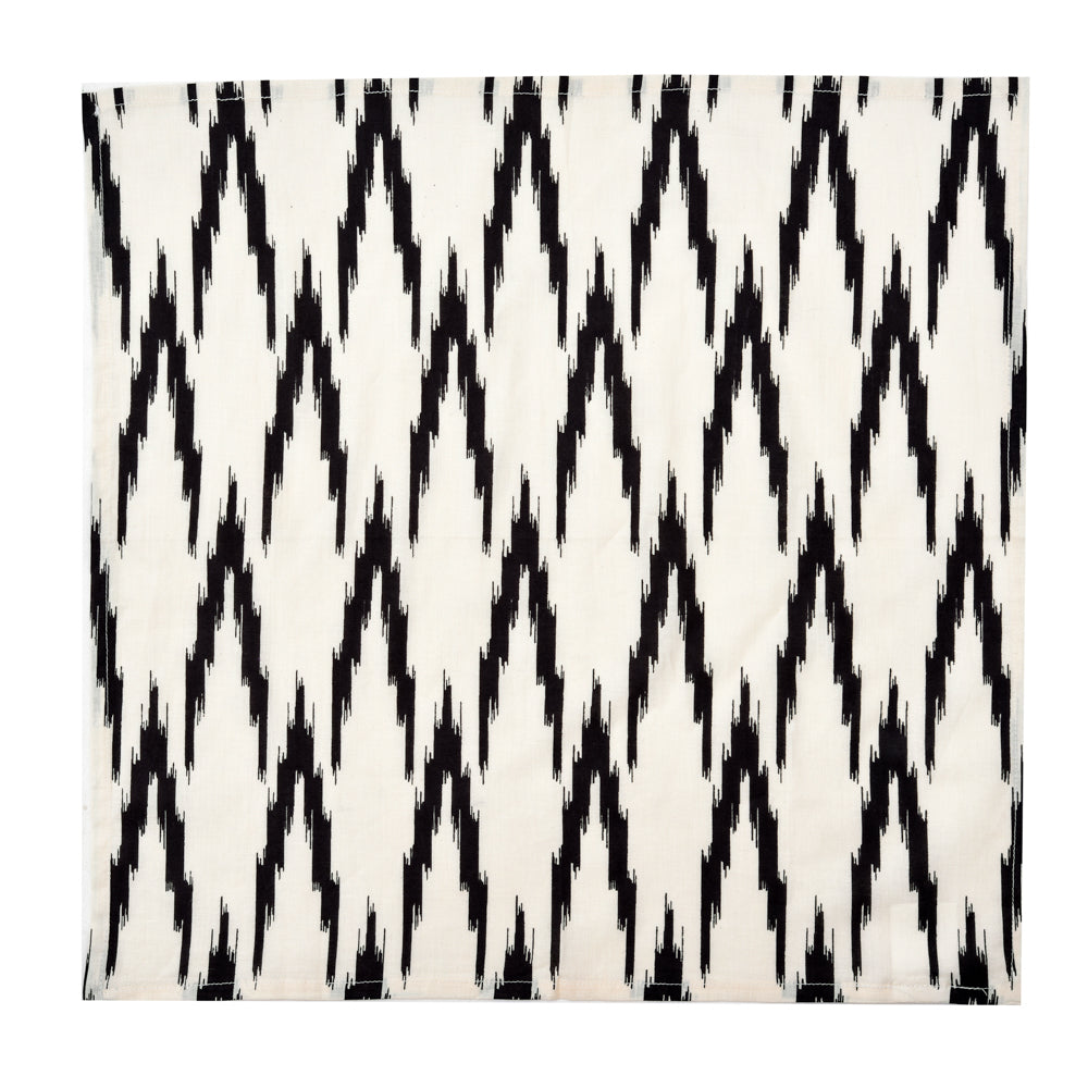  Katoenen Servetten Ikat Zwart