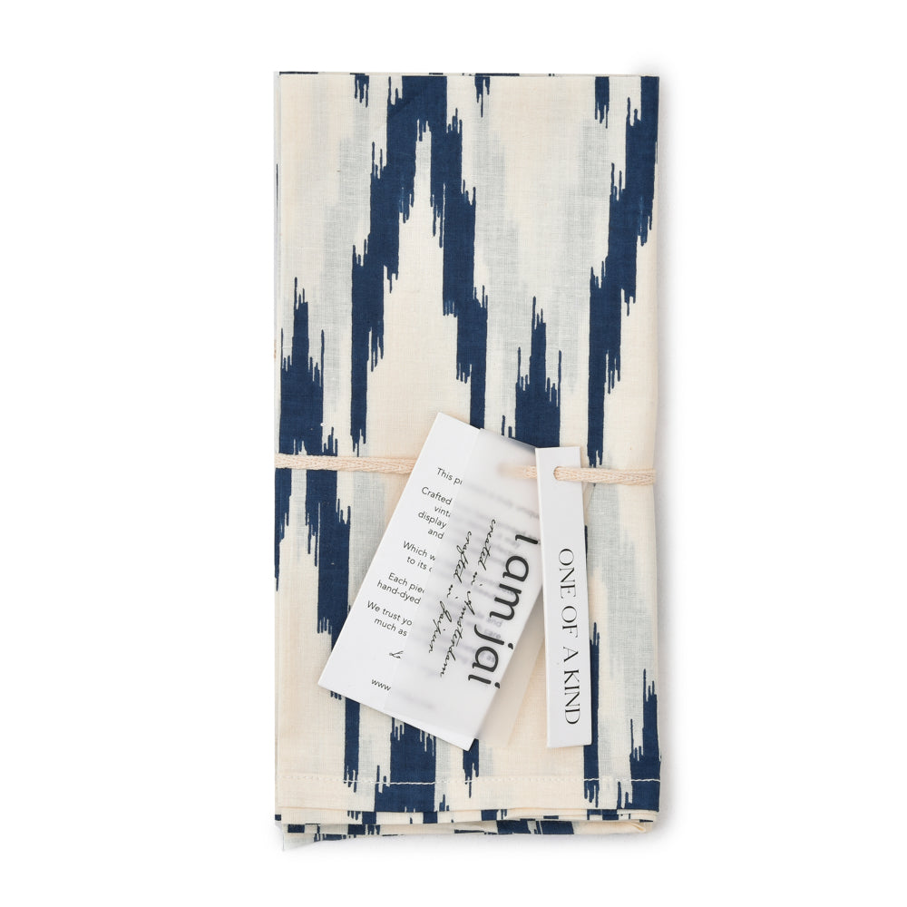 Katoenen Servetten Ikat Blauw