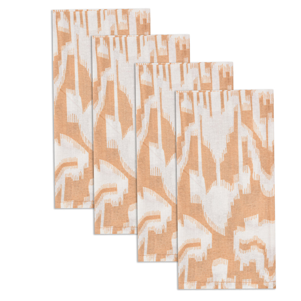 Katoenen Servetten Ikat Bruin