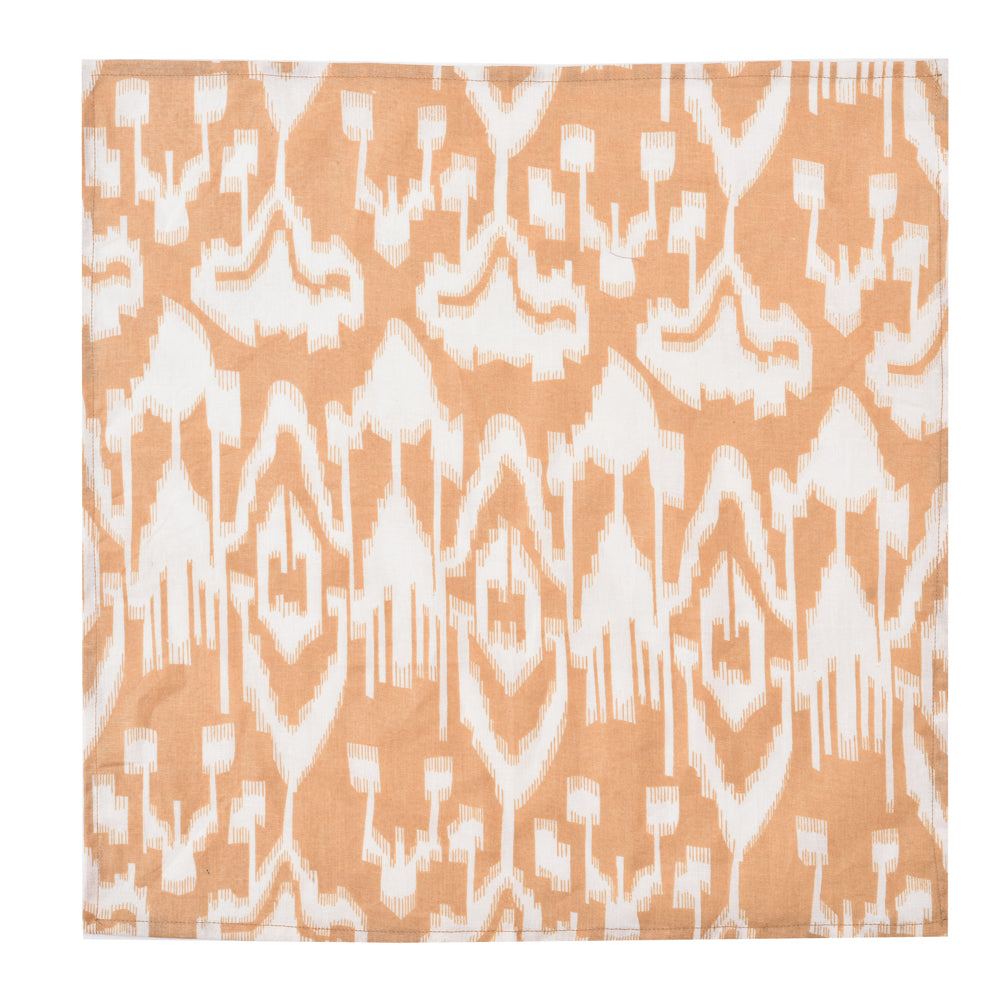 Katoenen Servetten Ikat Bruin