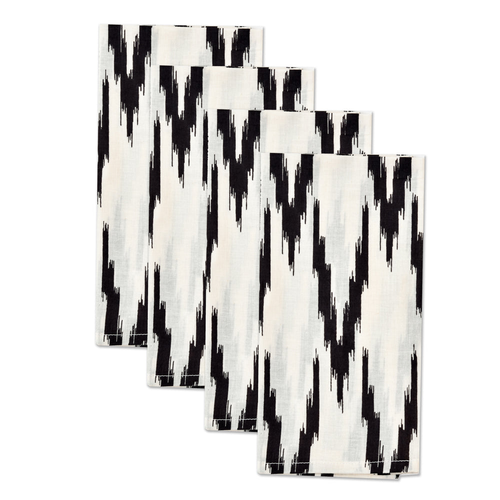 Katoenen Servetten Ikat Zwart