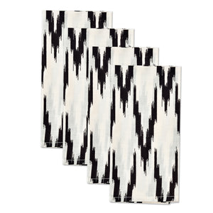 Katoenen Servetten Ikat Zwart
