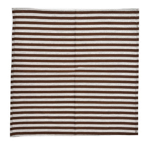 Katoenen Servetten Streep Donkerbruin