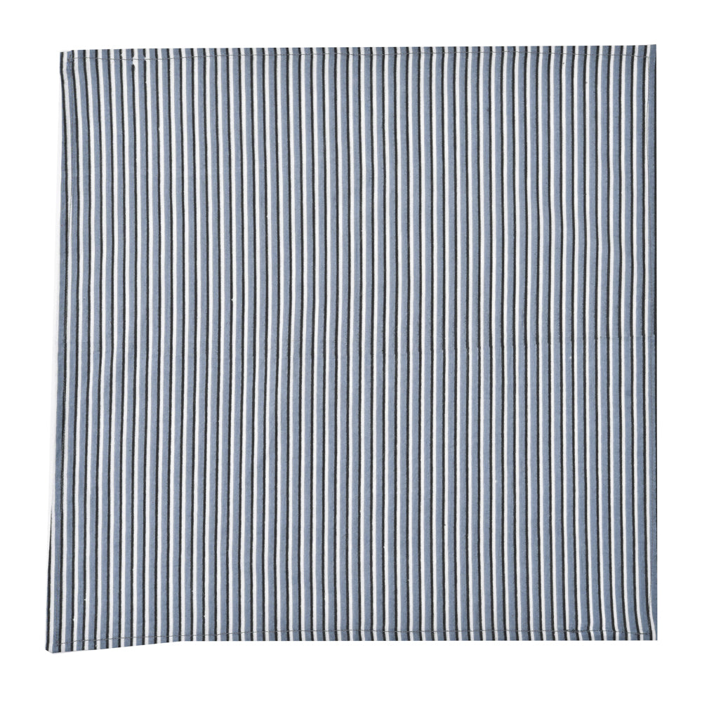 Katoenen Servetten Streep Grijs