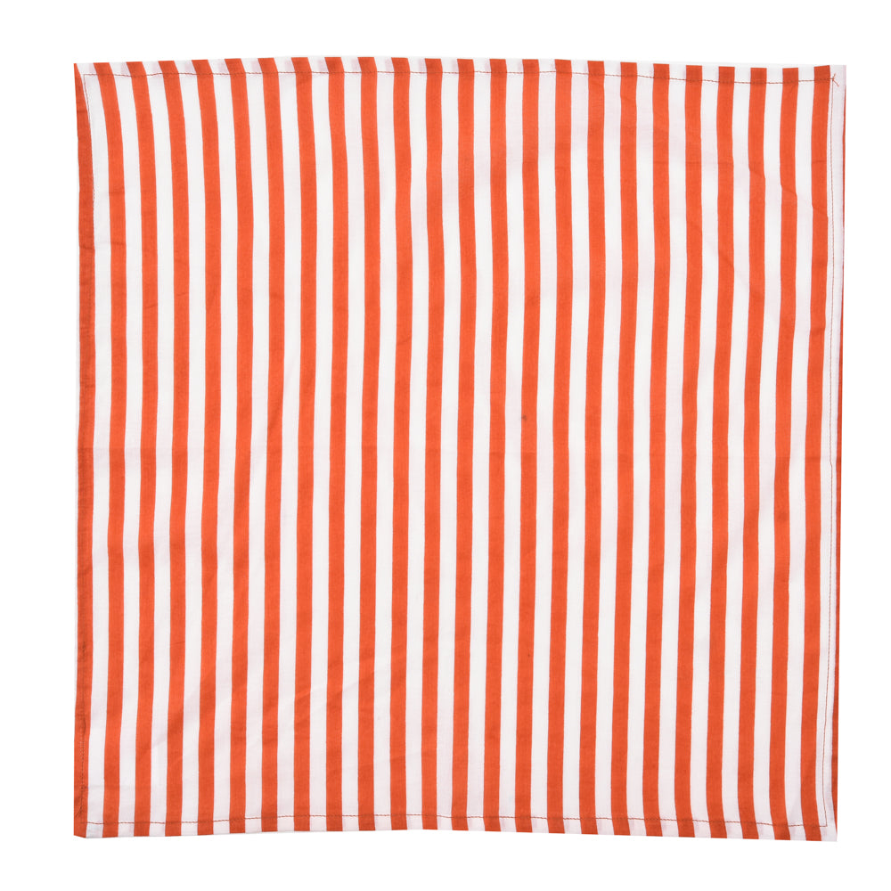 Katoenen Servetten Streep Oranje