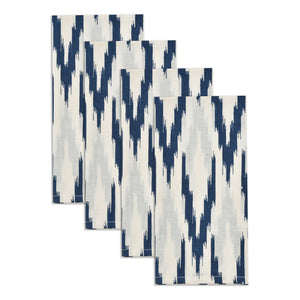 Katoenen Servetten Ikat Blauw