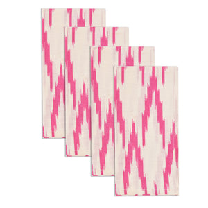Katoenen Servetten ikat roze