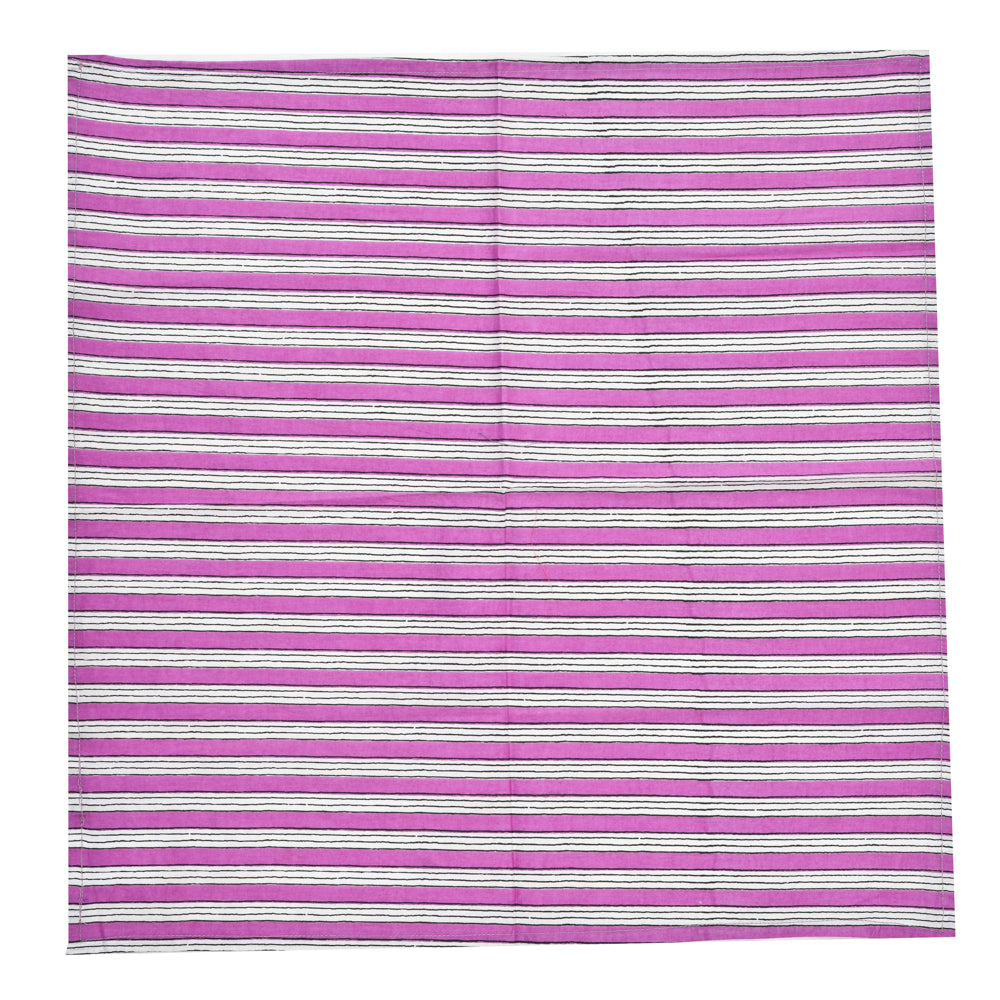 Katoenen Servetten Streep Paars