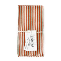 Katoenen Streep Servetten Bruin