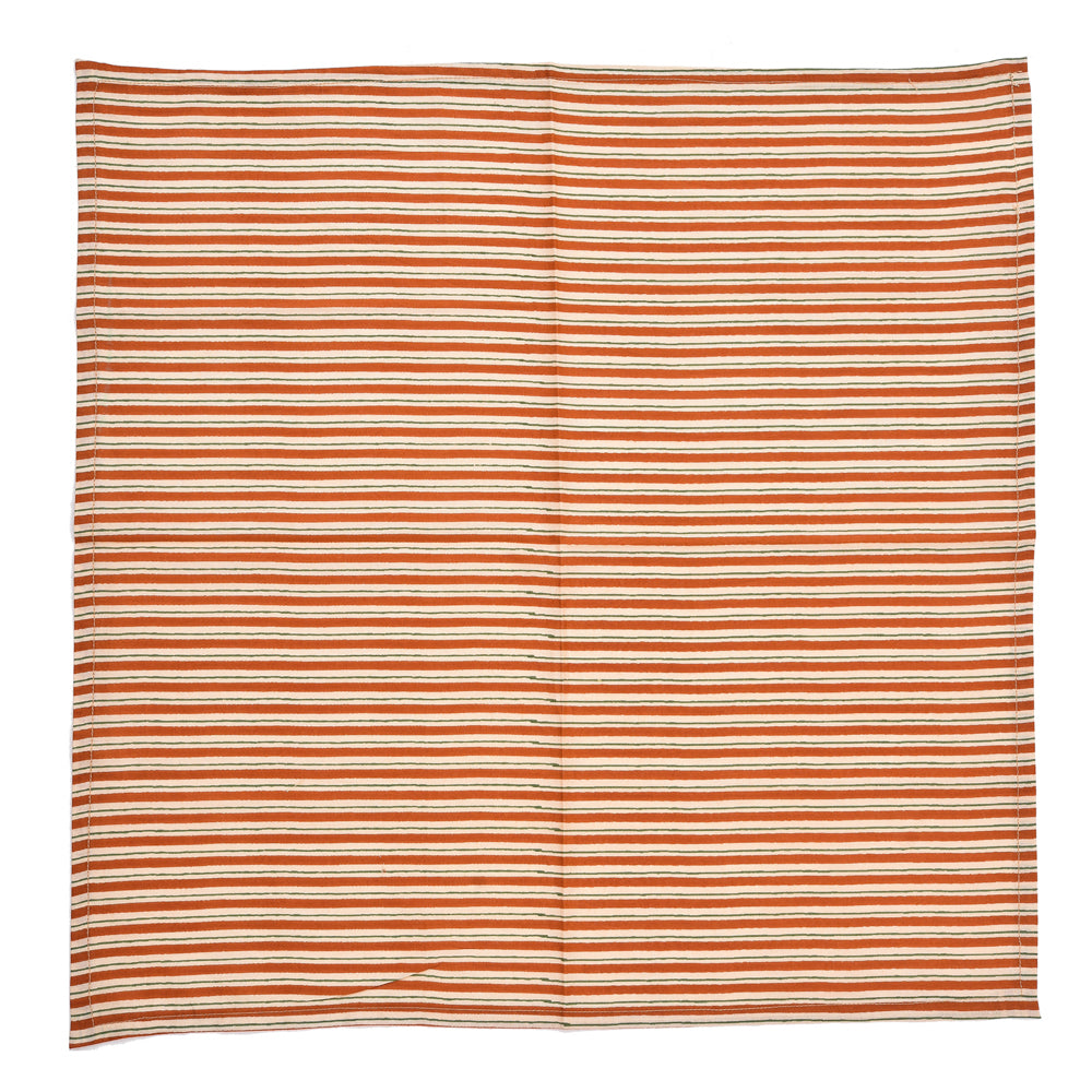 Katoenen Streep Servetten Bruin