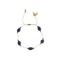 Koord Armband Met Edelstenen Lapis Lazuli