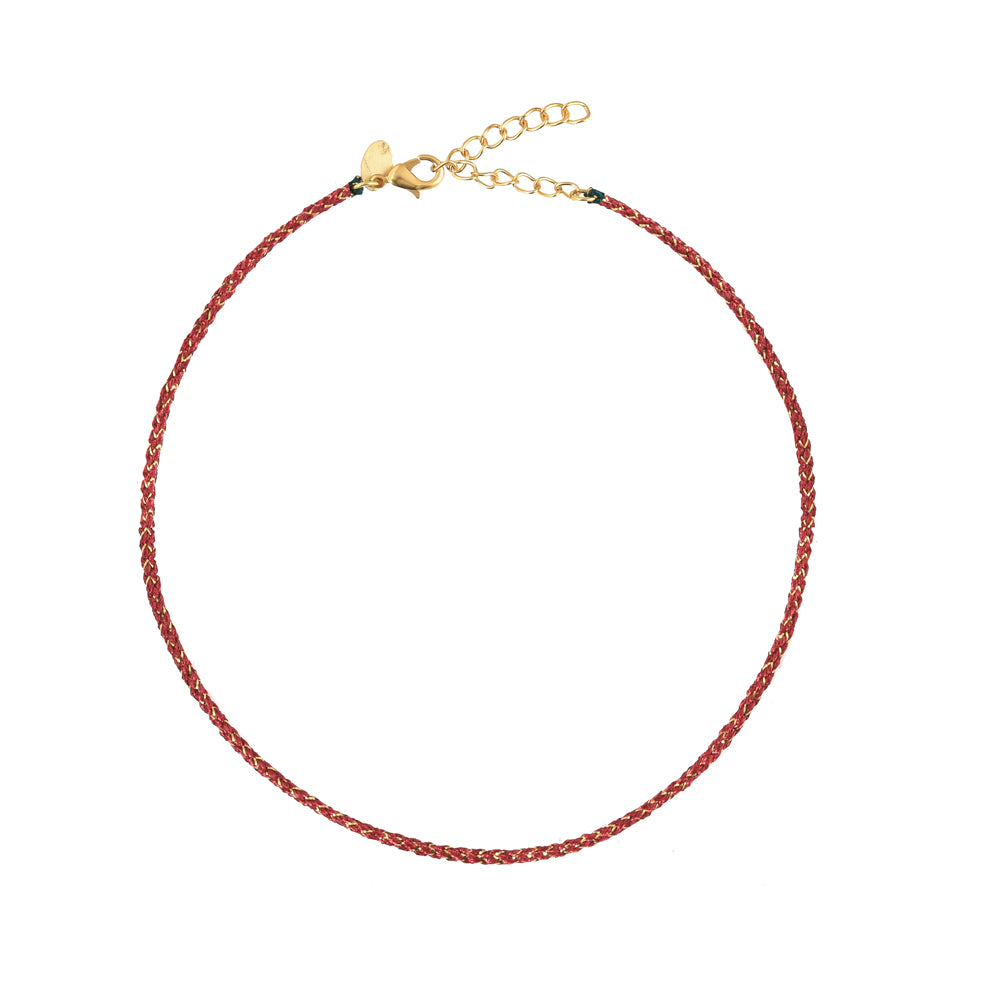Koord Ketting Donkerrood