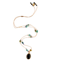 Koord Ketting Met Edelstenen Black Onyx