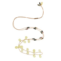 Koord Ketting Met Edelstenen Druppels