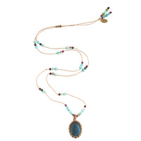 Koord Ketting Met Edelstenen Labradoriet