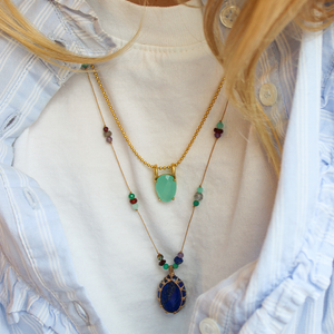 Koord Ketting Met Edelstenen Lapis Lazuli