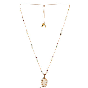 Koord Ketting Met Edelstenen Maansteen