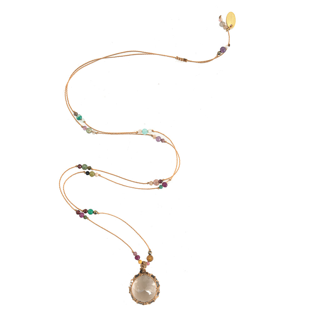 Koord Ketting Met Edelstenen Rookkwarts