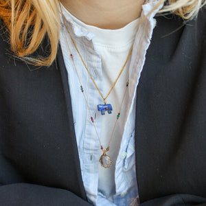 Koord Ketting Met Edelstenen Rookkwarts