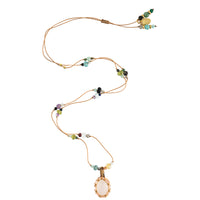 Koord Ketting Met Edelstenen Rozekwarts