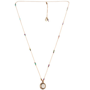 Koord Ketting Met Edelstenen Rookkwarts