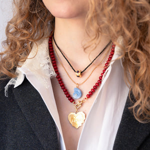 Koraal Ketting Handgeknoopt Donut