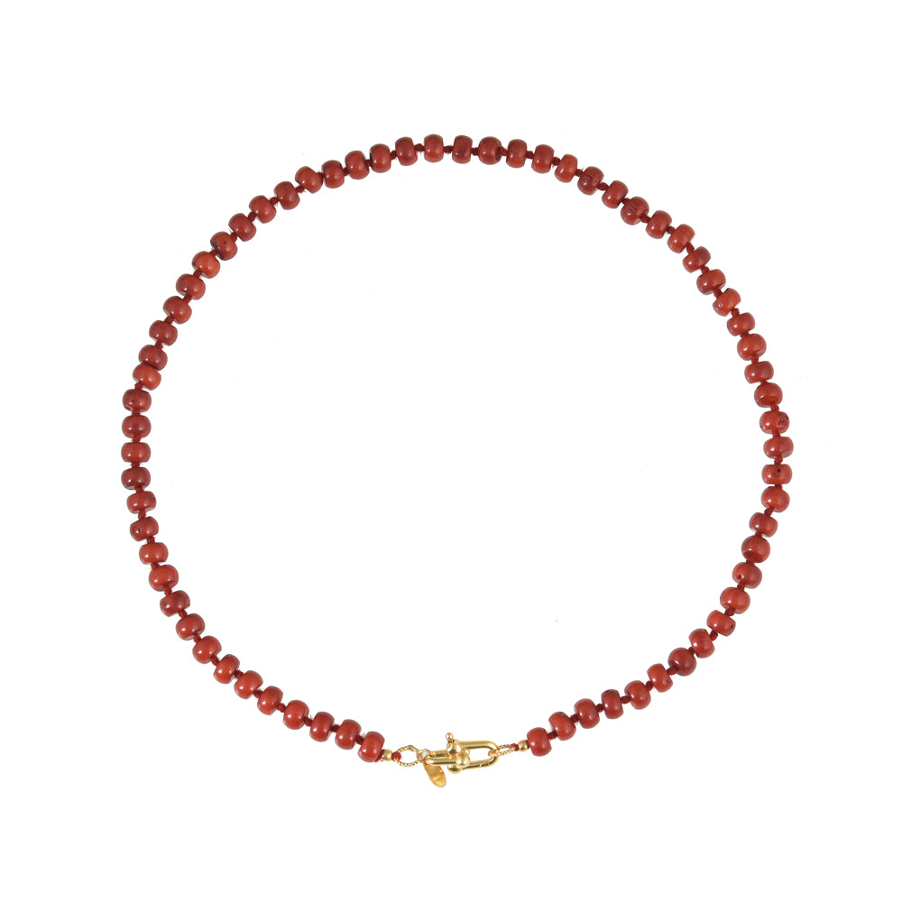 Koraal Ketting Handgeknoopt Donut