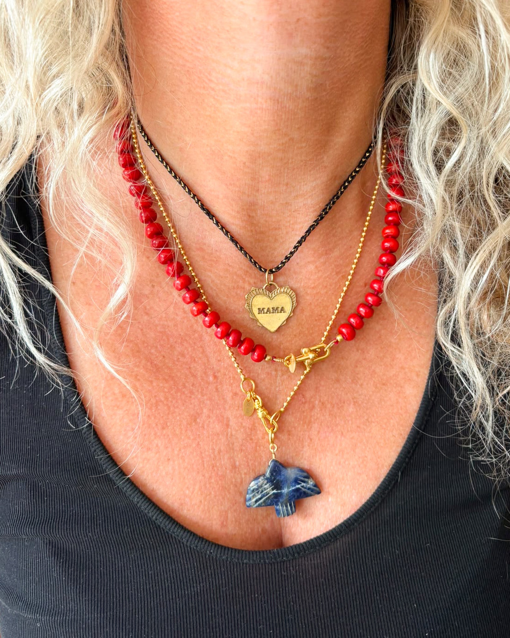 Koraal Ketting Handgeknoopt Donut