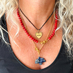 Koraal Ketting Handgeknoopt Donut