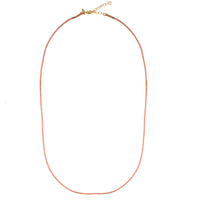 Licht Roze Koord Ketting Met Slotje