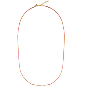 Licht Roze Koord Ketting Met Slotje