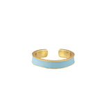 Lichtblauwe Emaille Ring