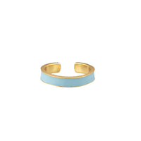Lichtblauwe Emaille Ring