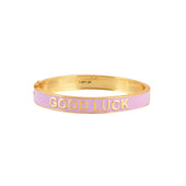 Lila Emaille Bangle Good Luck