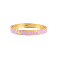 Lila Emaille Bangle Good Luck