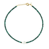 Malachiet Edelstenen Ketting Parel