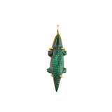 Malachiet krokodil hanger