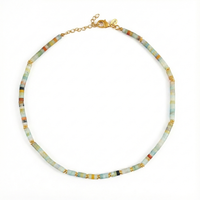 Multi Edelstenen Ketting Blauwe Jade
