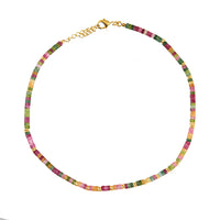Multi Edelstenen Ketting Roze Jade