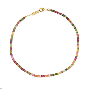 Multi Edelstenen Ketting Roze Jade
