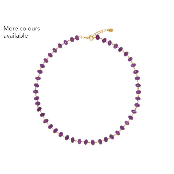 Expression Necklace With Purple Jade Beads