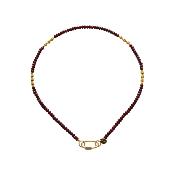 Traditional Carnelian Stone Necklace With Screw Lock